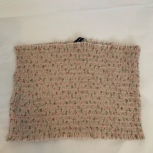 light pink floral brandy melville tube top